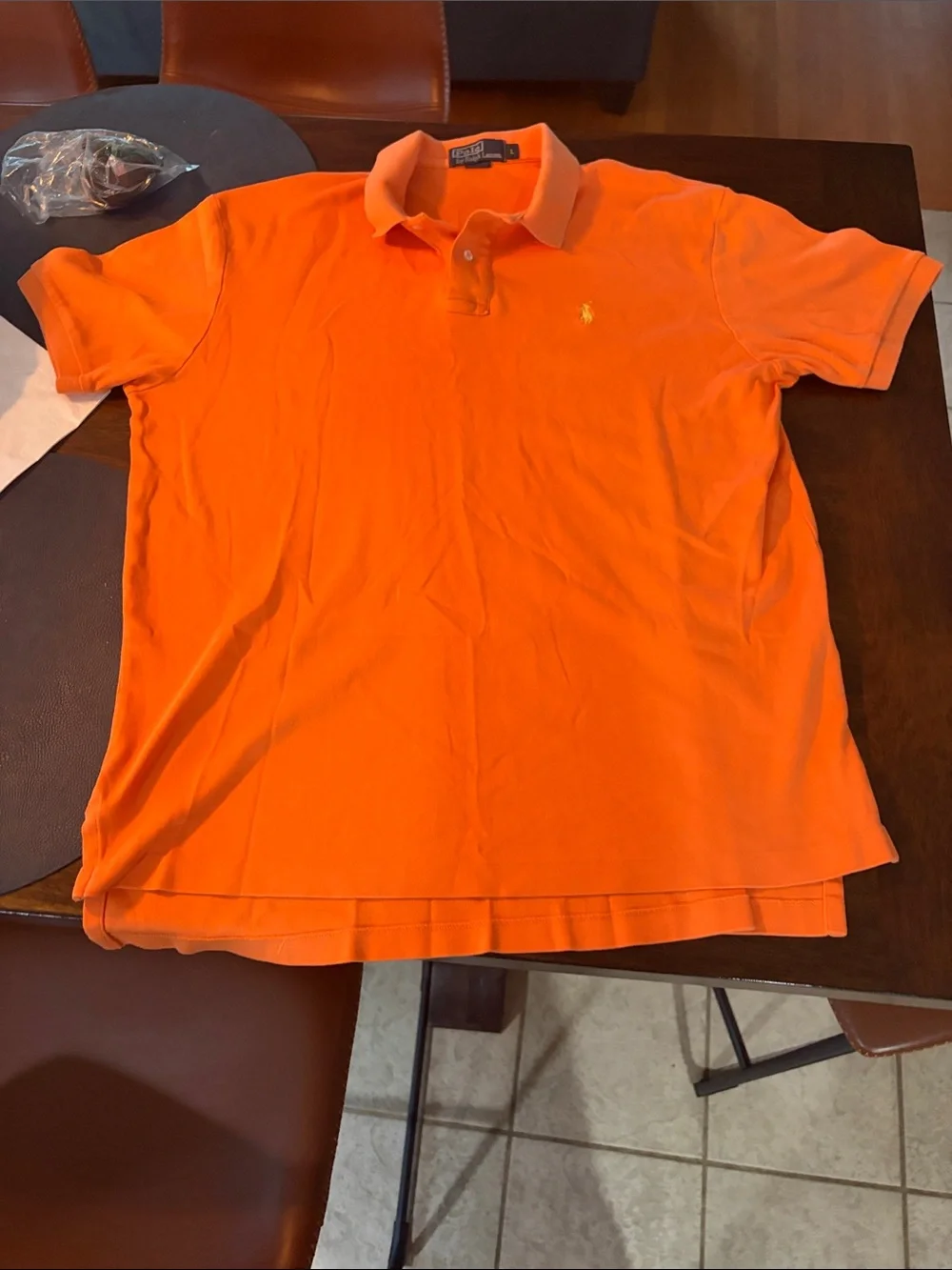 Ralph Lauren Orange Short-Sleeve Polo Shirt